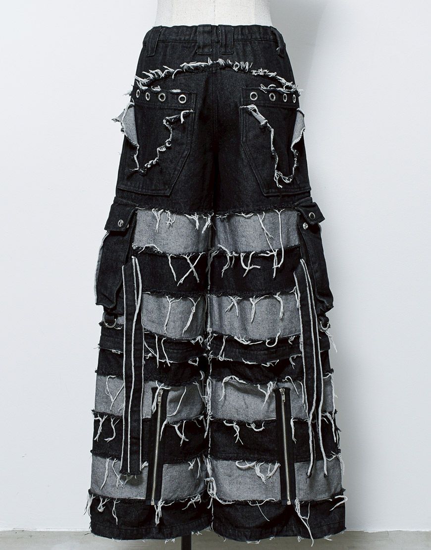 REFLEM【レフレム】2wayツギハギカーゴデニムパンツ/全3色