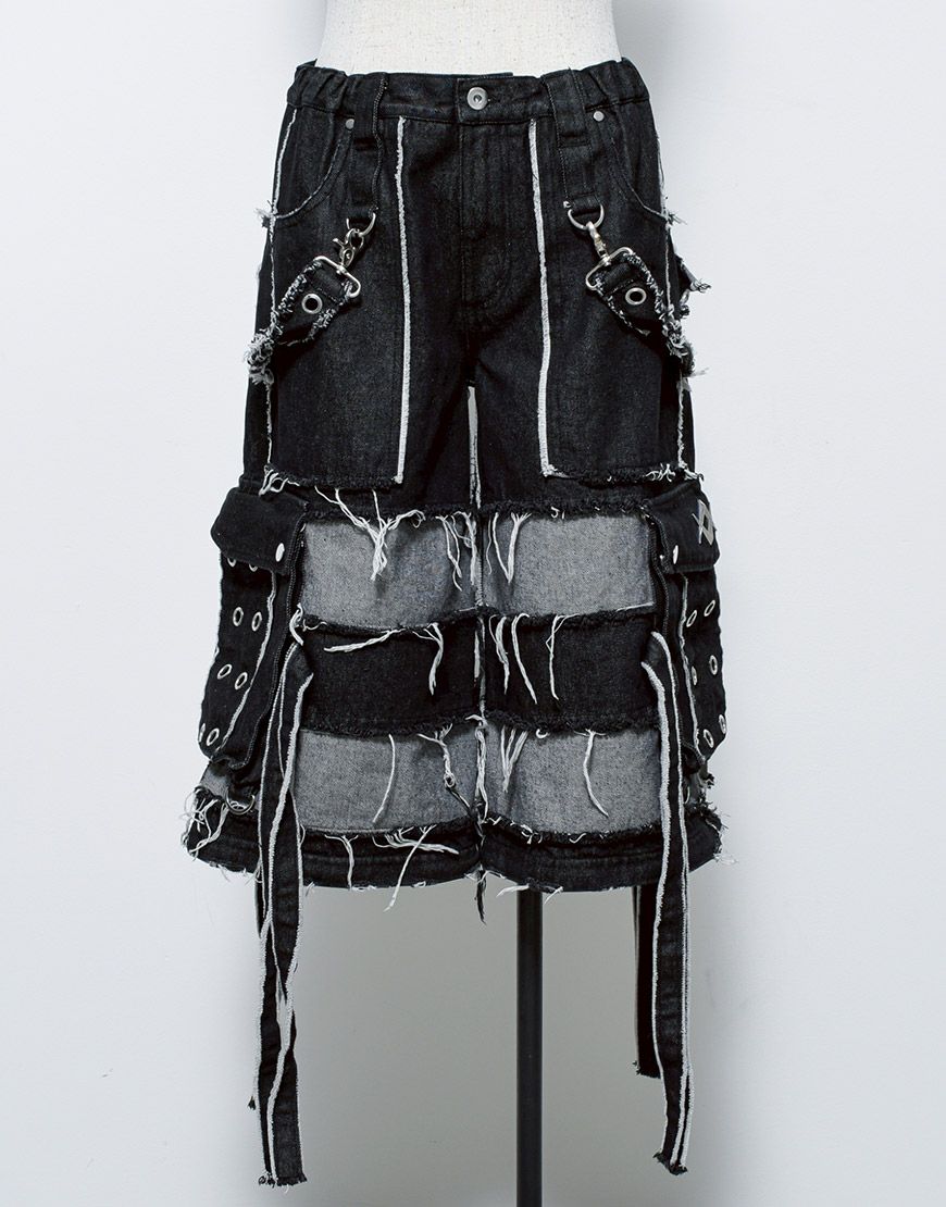 REFLEM【レフレム】2wayツギハギカーゴデニムパンツ/全3色