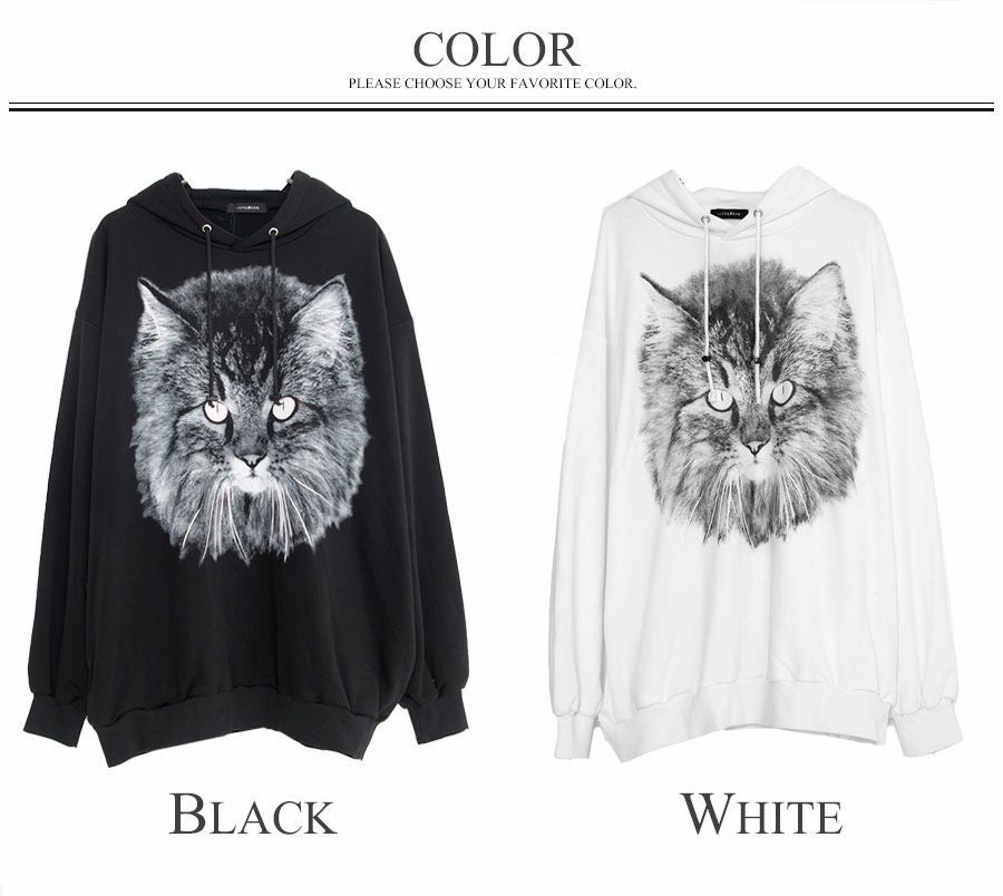 CIVARIZE【シヴァーライズ】キャットビッグプルオーバーパーカー/全2色