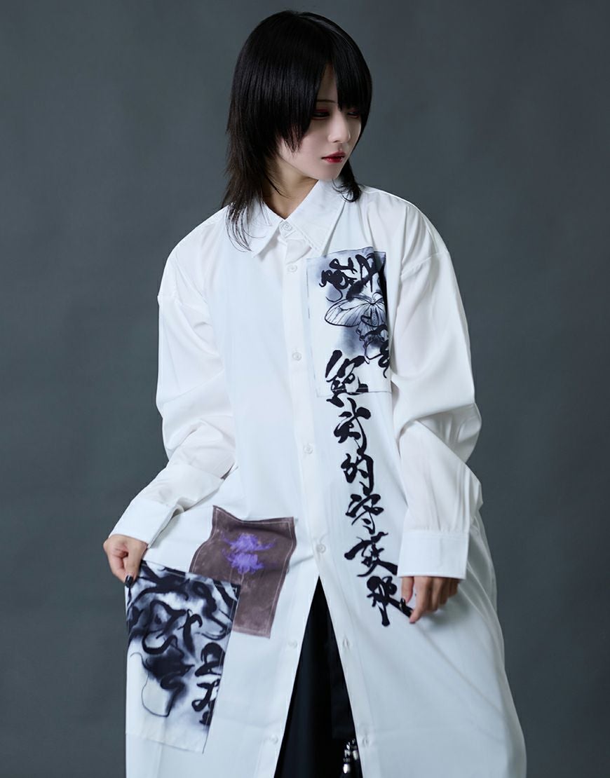 【anuenue】白シャツ アニュアンス anuans Anniv.テントラインブラウス （WHITE） -靴