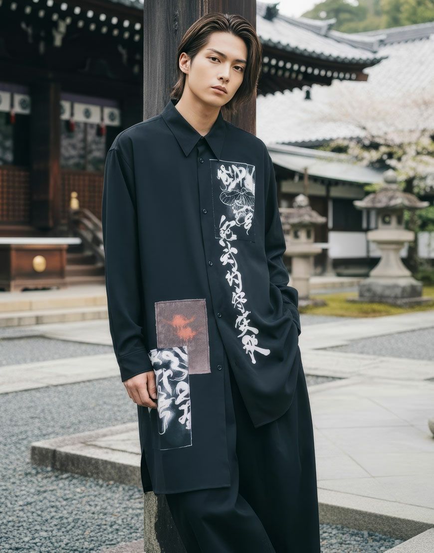 AdaNous【アダナス】絶対的守護服ロングシャツ/全2色