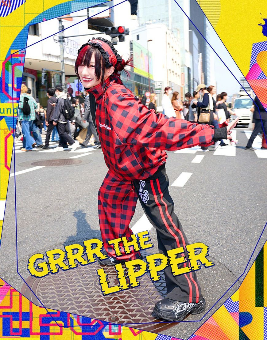 Grrr the Lipper【ガルルザリッパー】半身創痍ジャージパンツ♪/全2色