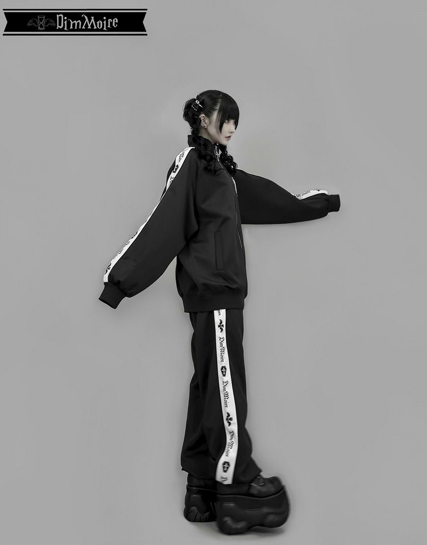 DimMoire【ディムモアール】ロゴプリントジャージトップス/Black