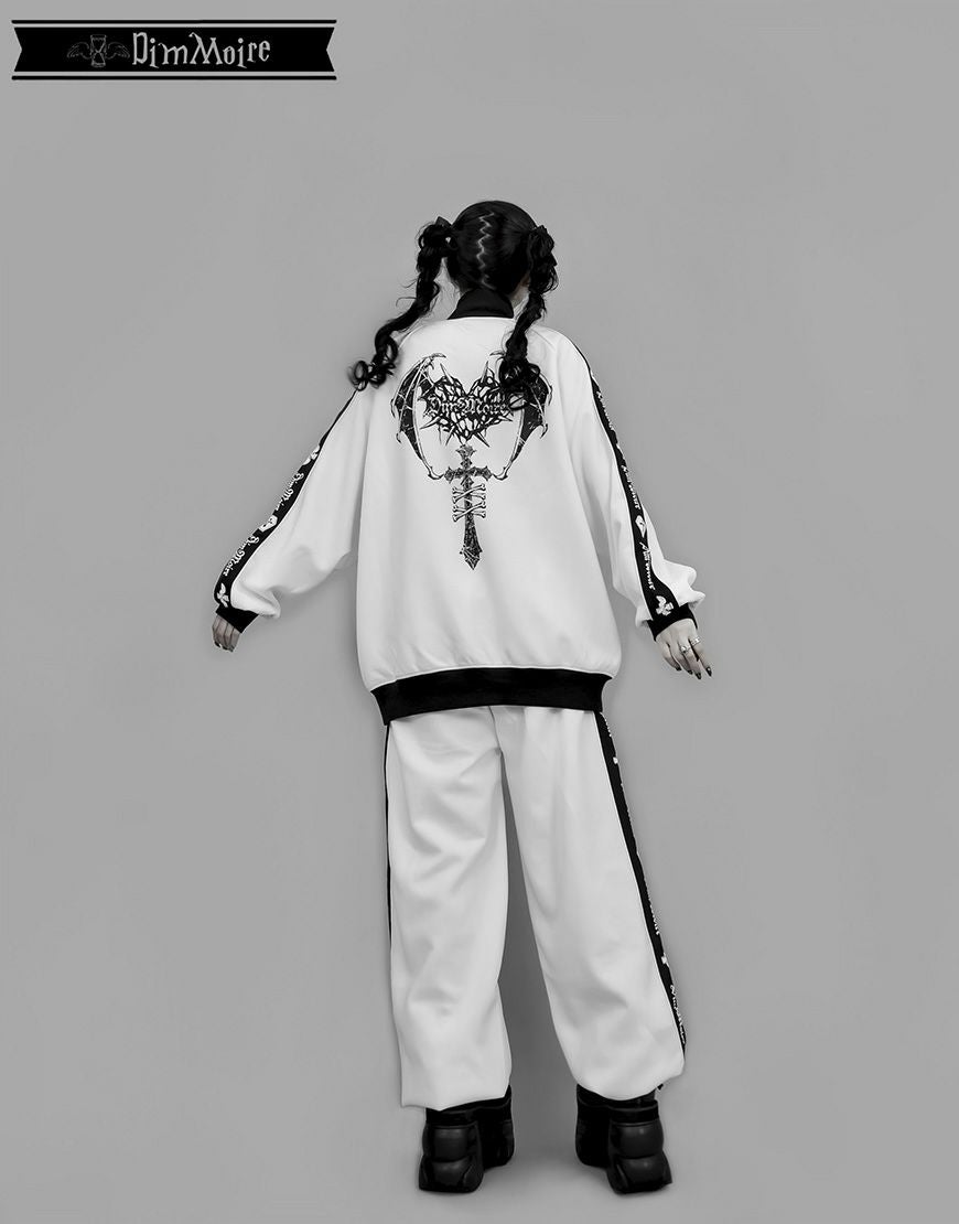 DimMoire【ディムモアール】ロゴプリントジャージトップス/White