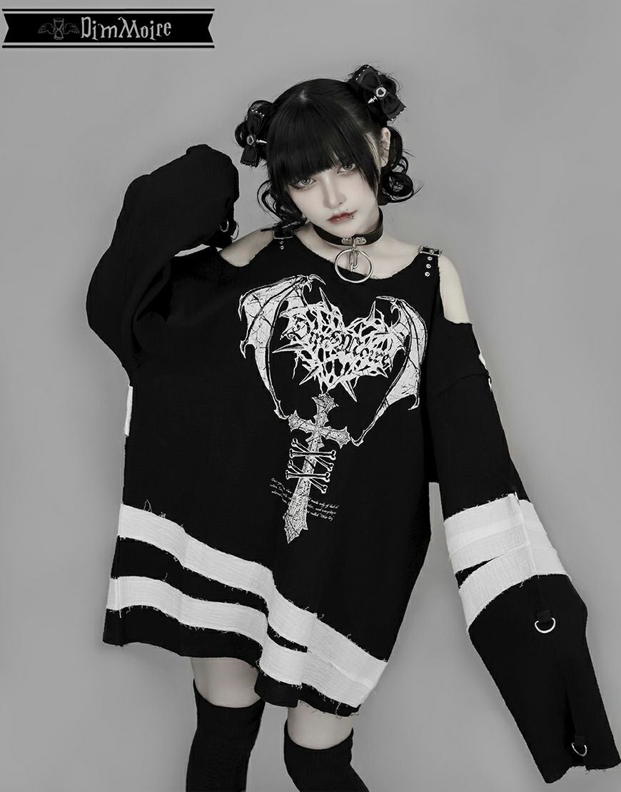 DimMoire【ディムモアール】救済の十字ガーゼトップス/Black