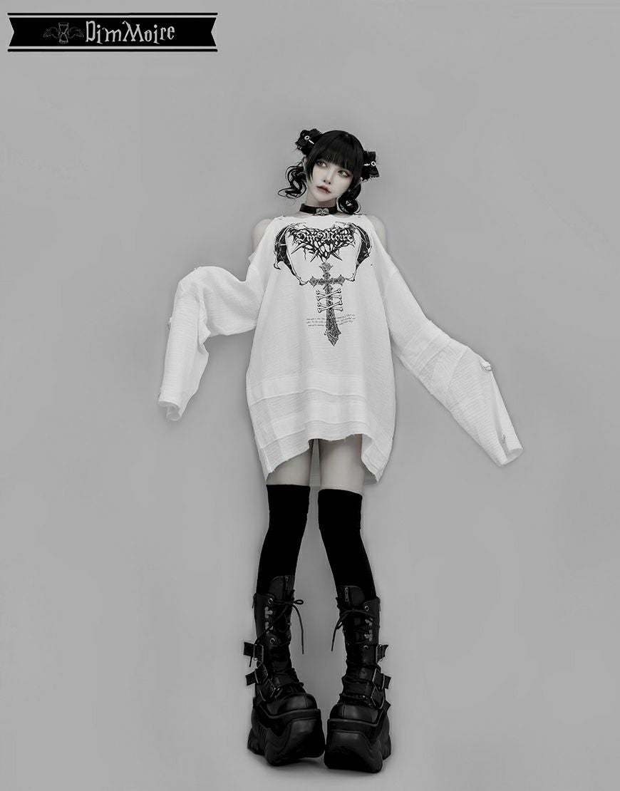 DimMoire【ディムモアール】救済の十字ガーゼトップス/Black