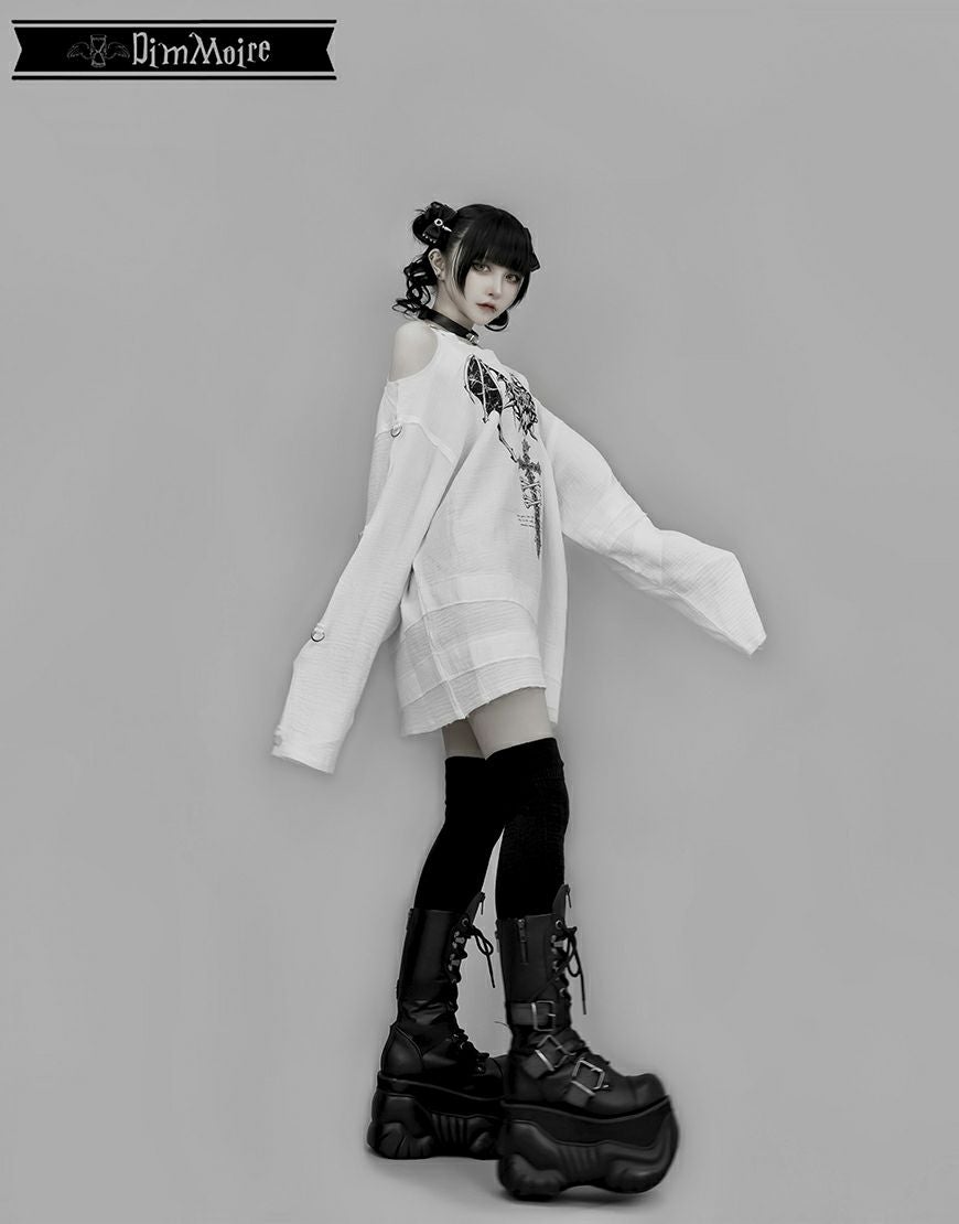 DimMoire【ディムモアール】救済の十字ガーゼトップス/Black