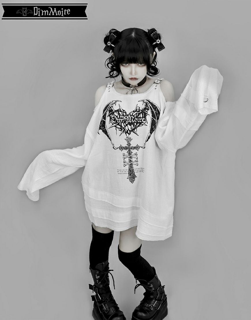 DimMoire【ディムモアール】救済の十字ガーゼトップス/Black