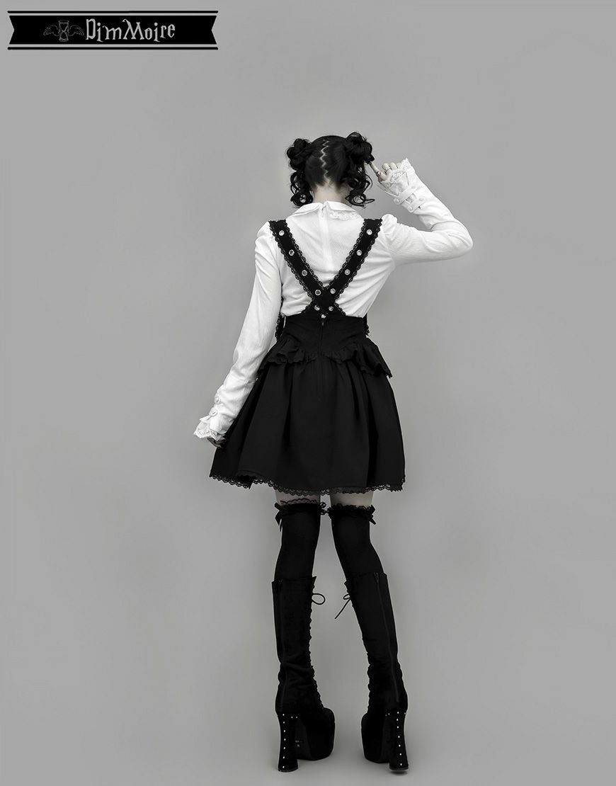 DimMoire【ディムモアール】夢纏うサスペンダースカート/Black