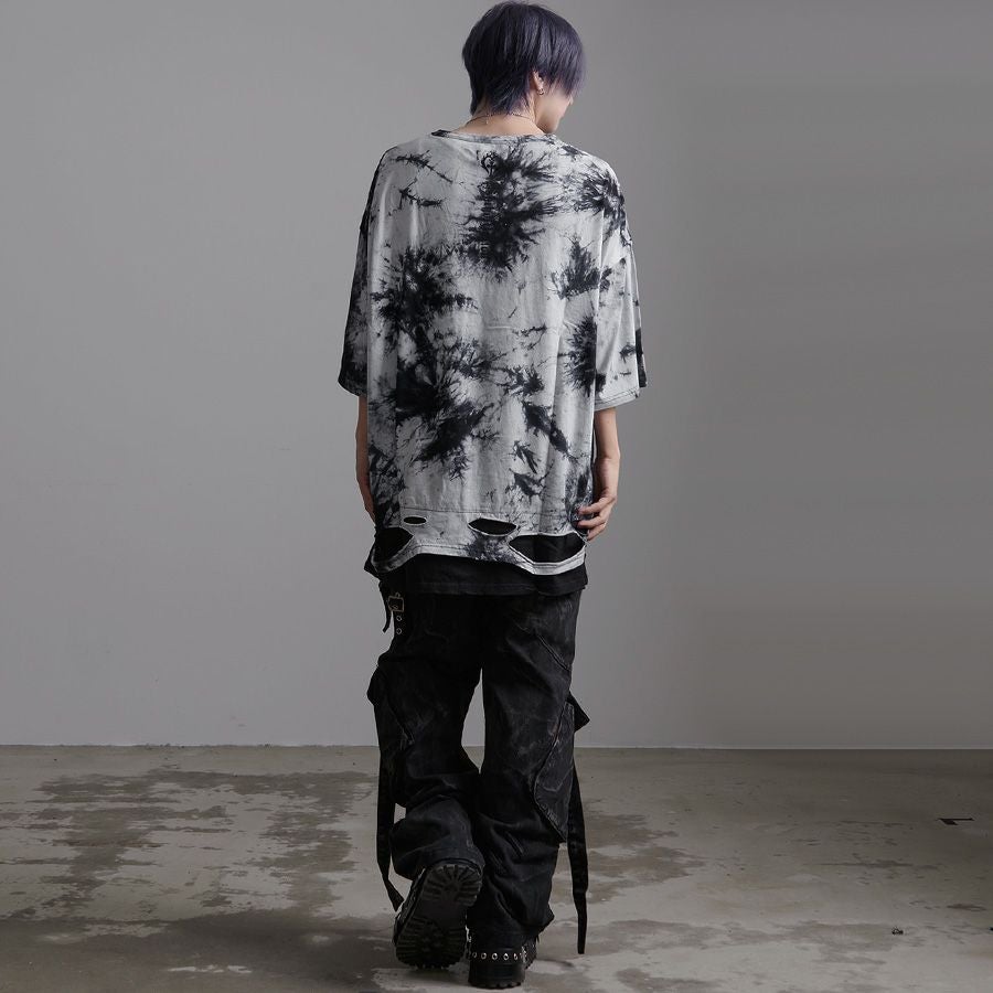 NOVESSEL【ノベセル】ダメージデニムワイドパンツ/全2色