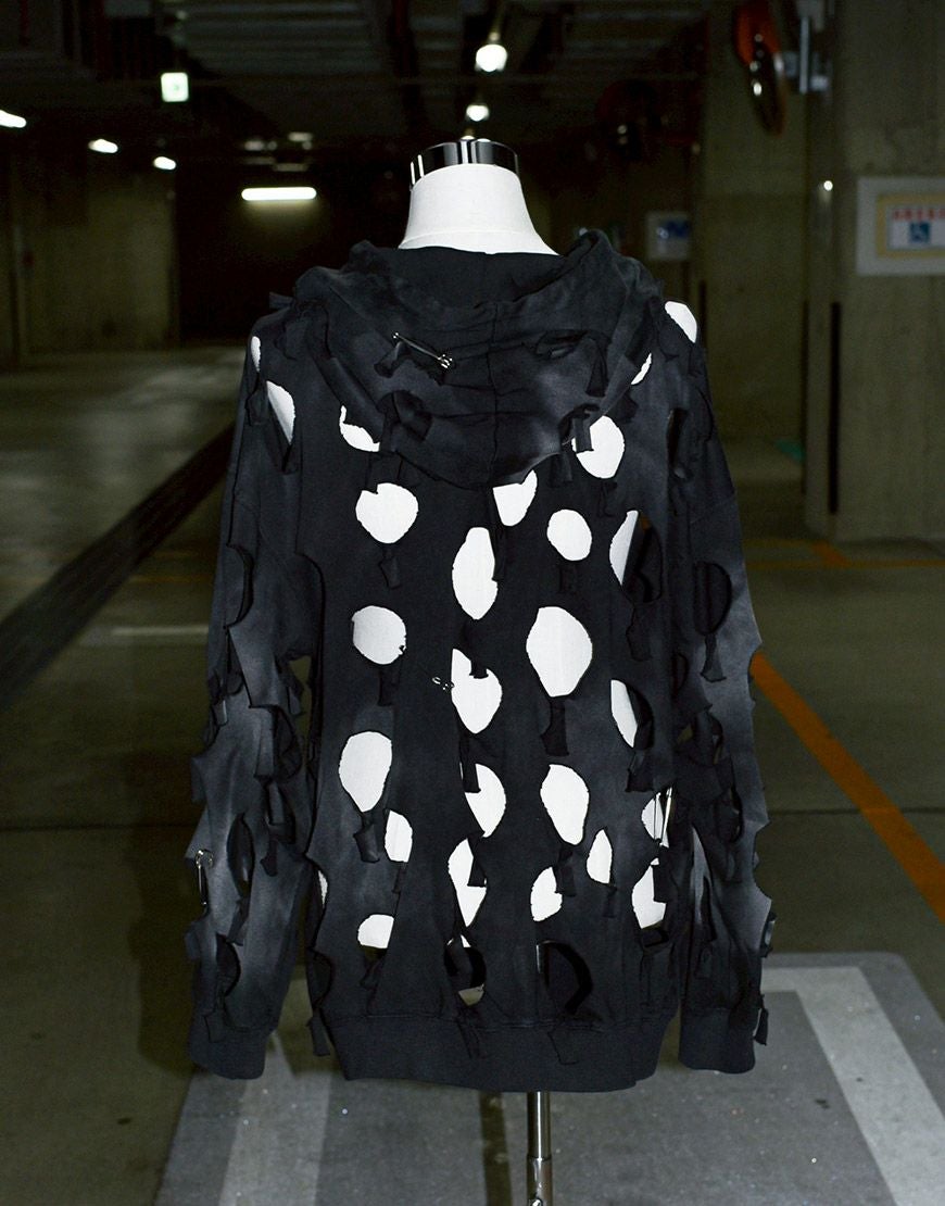 REFLEM【レフレム】ダメージ加工ジップアップパーカー/全2色