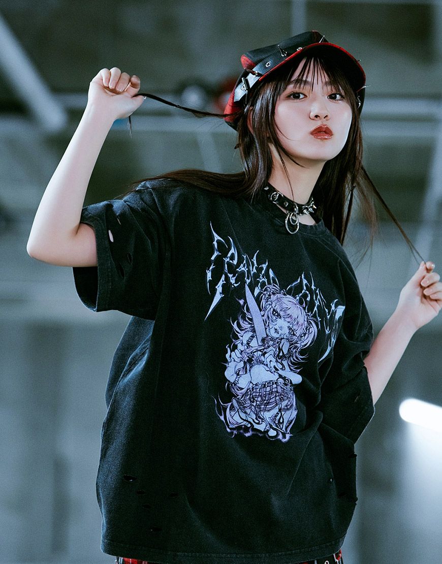 トップス KAWARA TRAVAS TOKYO×kuua SPECIAL COLLABORATION】TRAVAS TOKYO×kuuaイラスト