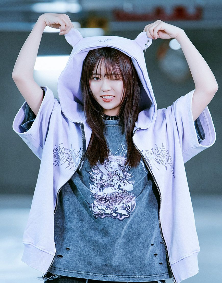 TRAVAS TOKYO【トラバストーキョー】クマ耳半袖ジップアップパーカー/全3色