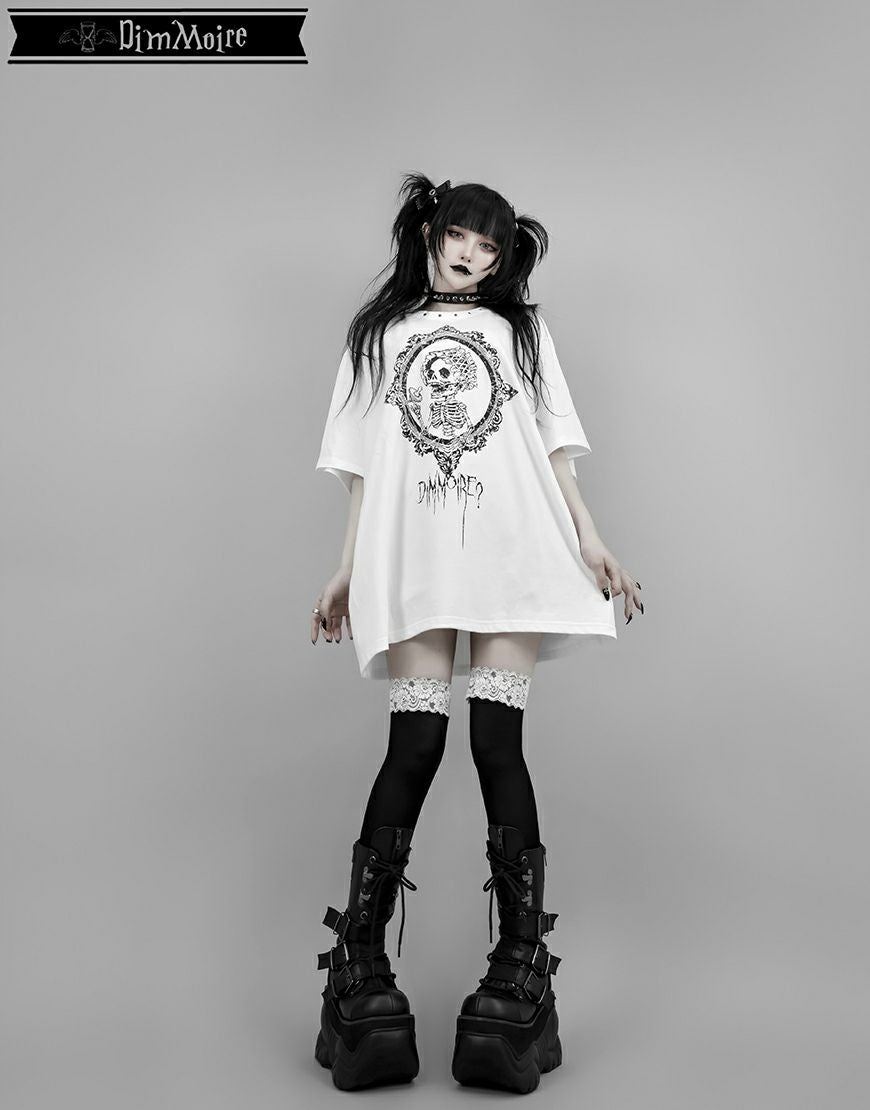 DimMoire【ディムモアール】Baby Skull BIG T/White