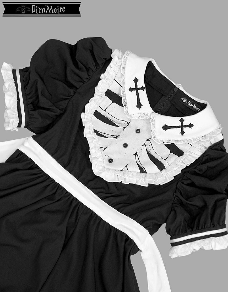 DimMoire【ディムモアール】儚骸アシメワンピース/Black
