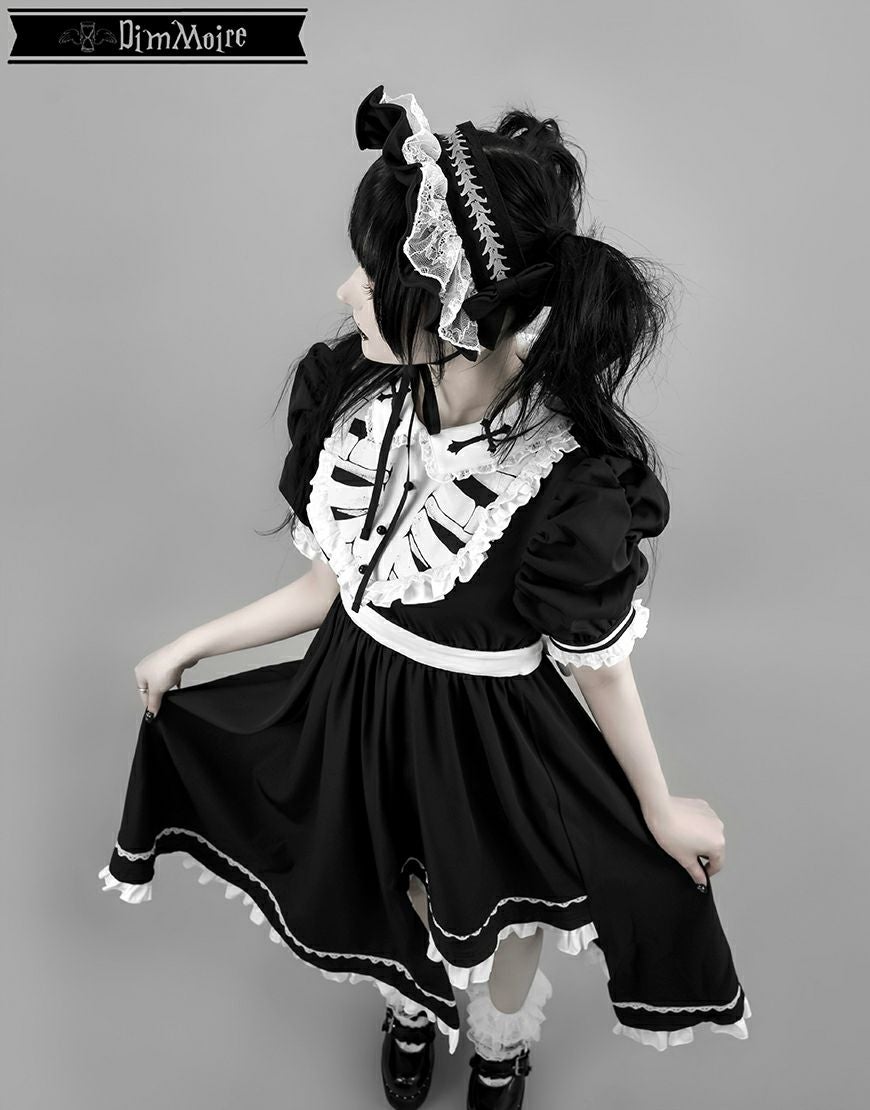 DimMoire儚骸アシメワンピース/Black DimMoire【ディムモアール】儚骸アシメワンピース/Black