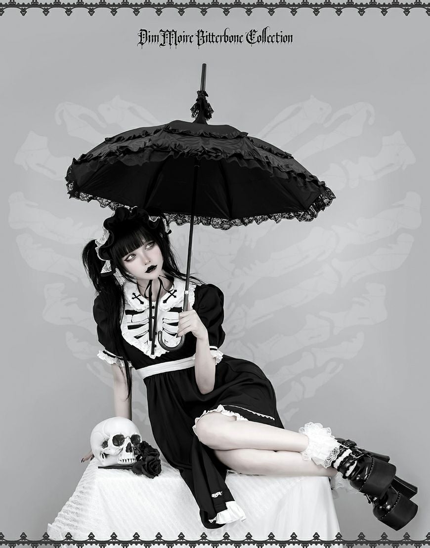 DimMoire【ディムモアール】儚骸アシメワンピース/Black