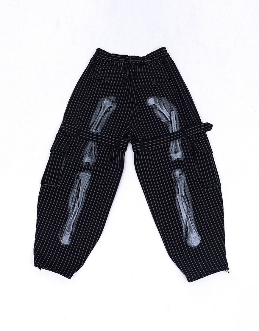 Gamchu【ガムチュ】ボクの骨は疲労困憊ですレントゲンボンタンパンツ/全2色