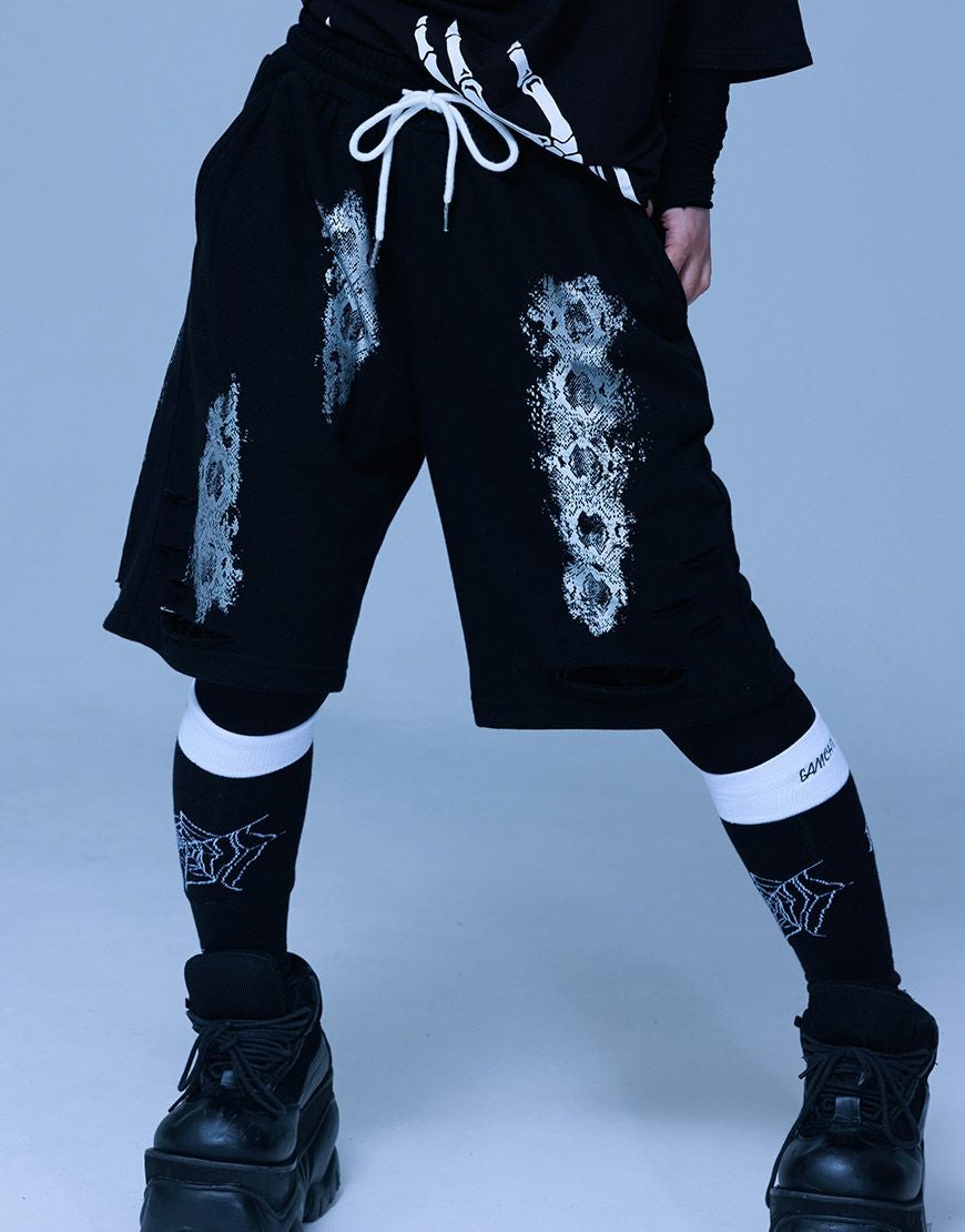 Gamchu【ガムチュ】廃YESど度 パッチワーク加工フレアデニムパンツ/全2色