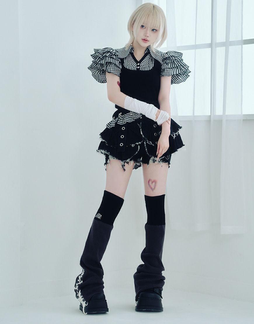 DustDevil【ダストデビル】ロックデビルラップスカート&デビルリボン