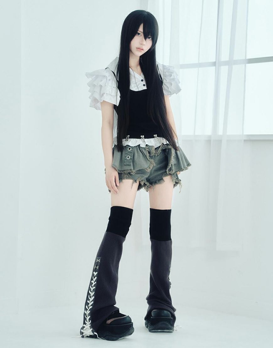 DustDevil【ダストデビル】ロックデビルラップスカート&デビルリボン