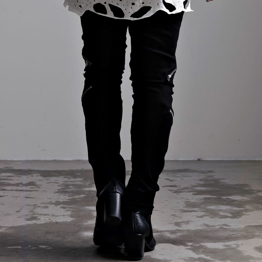 CIVARIZE【シヴァーライズ】PUレザー切り替えバイカーZIPストレッチ