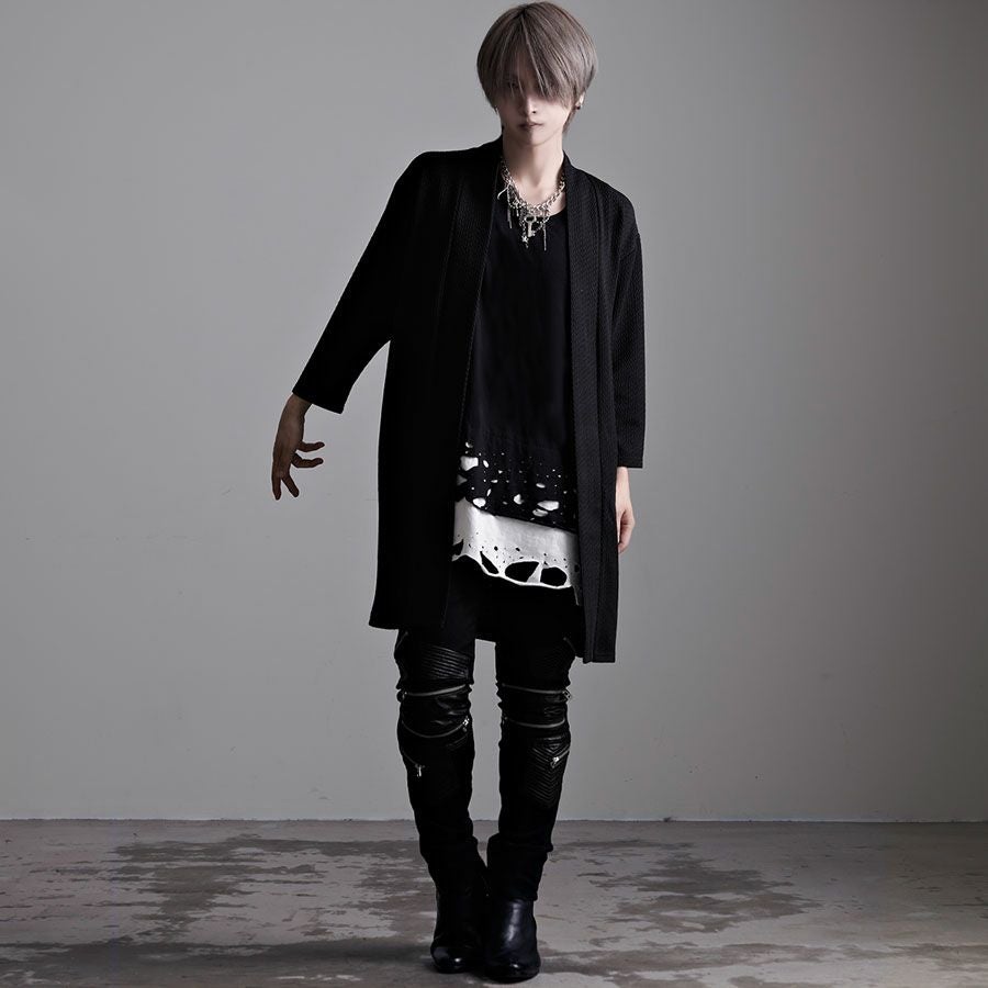 CIVARIZE【シヴァーライズ】PUレザー切り替えバイカーZIPストレッチ