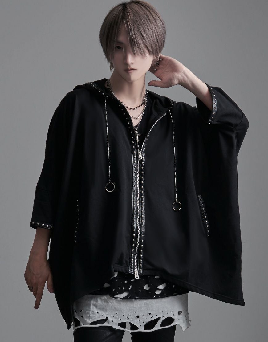 NOVESSEL【ノベセル】スタッズポンチョパーカー/全1色【CV23-E06】