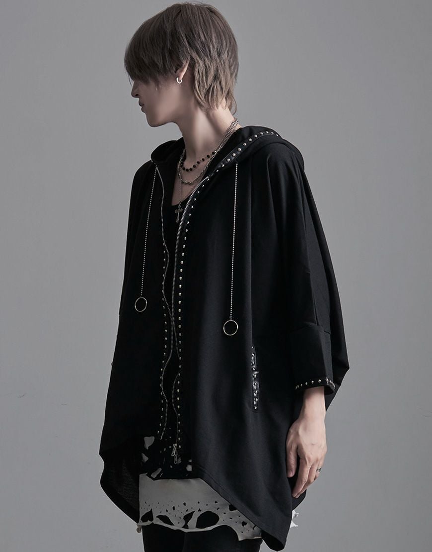 NOVESSEL【ノベセル】スタッズポンチョパーカー/全1色【CV23-E06】