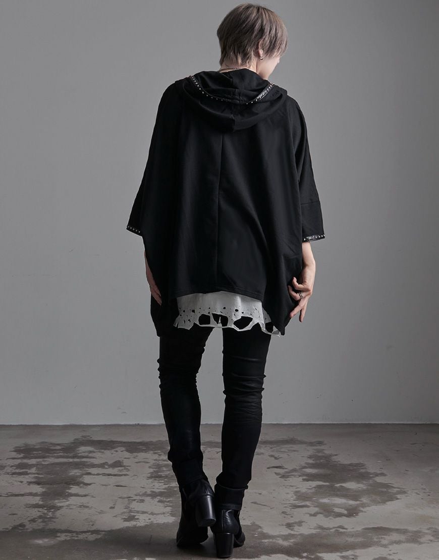 NOVESSEL【ノベセル】スタッズポンチョパーカー/全1色【CV23-E06】