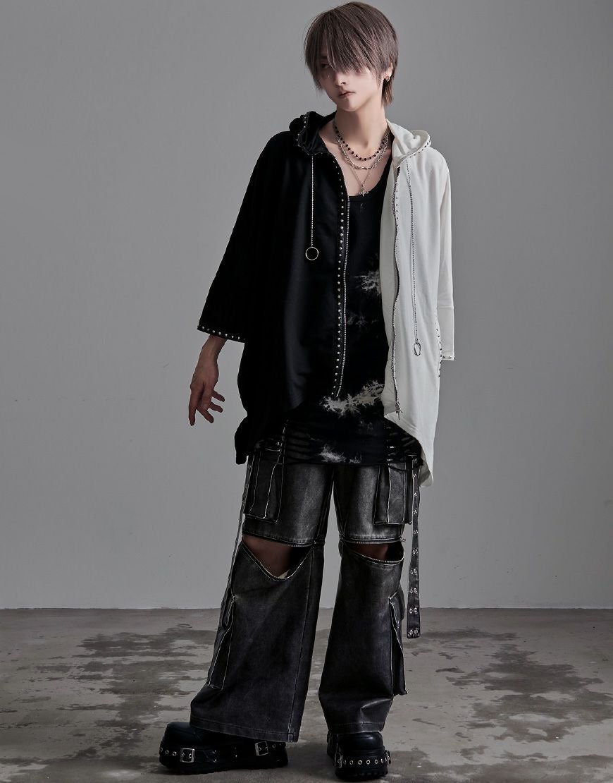 NOVESSEL【ノベセル】スタッズポンチョパーカー/全1色【CV23-E06】