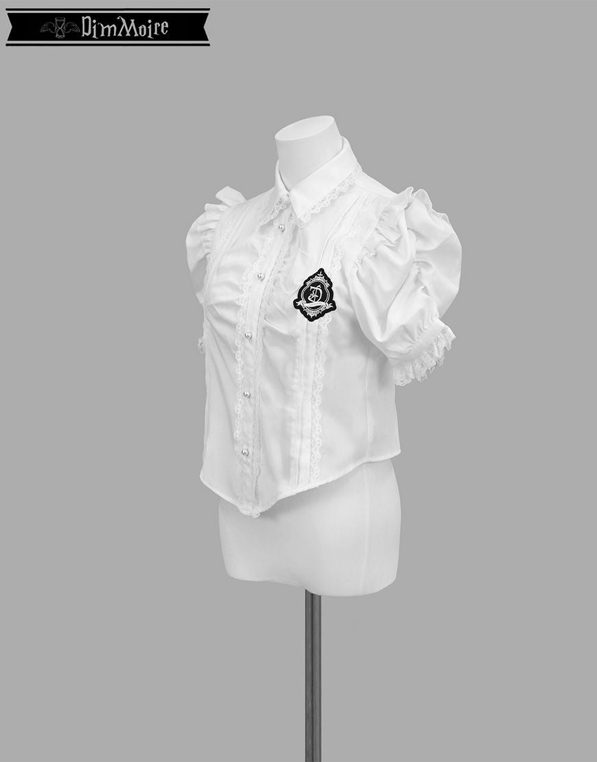 DimMoire ディムモアール 学園ブラウス+ジレset ホワイト DimMoire【ディムモアール】DimMoire学園ブラウス+ジレset/White×Black