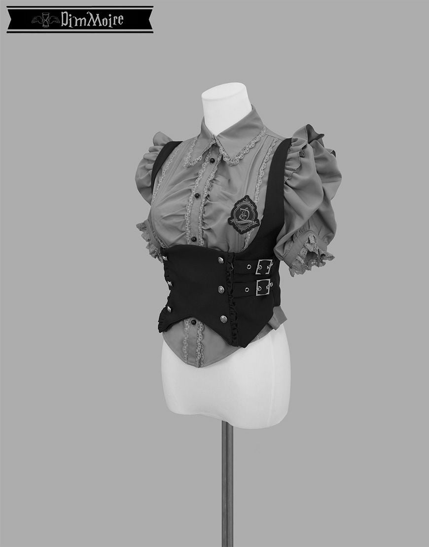 DimMoire【ディムモアール】DimMoire学園ブラウス+ジレset/Gray&Black