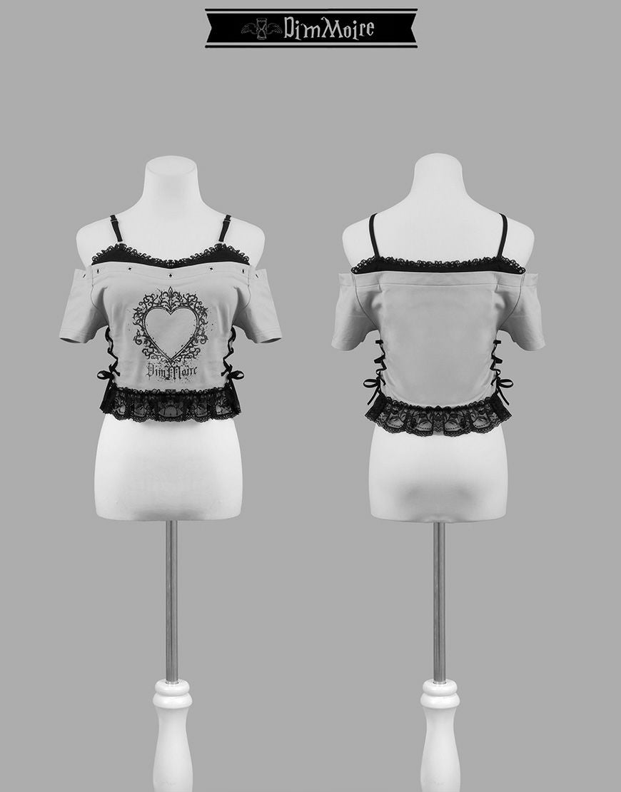 DimMoire【ディムモアール】キャミオフショルT/Gray