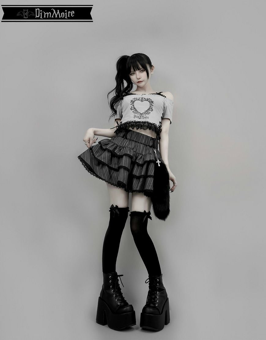 DimMoire【ディムモアール】キャミオフショルT/Gray