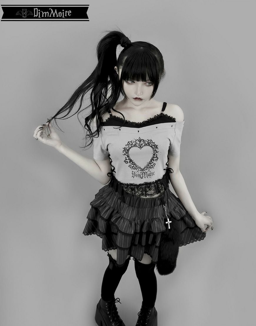 DimMoire【ディムモアール】キャミオフショルT/Gray