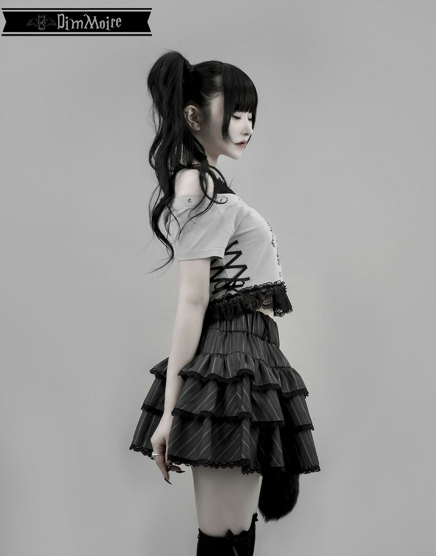 DimMoire【ディムモアール】キャミオフショルT/Gray