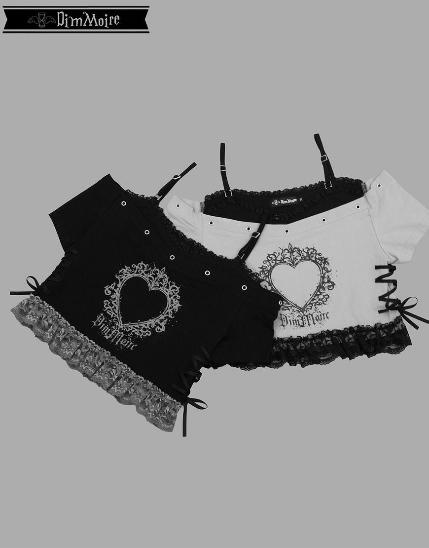 DimMoire【ディムモアール】キャミオフショルT/Gray