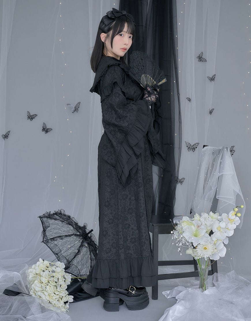 ililil【イルイルイル】たおやか地雷ちゃん着物セーラーsetup(浴衣)/全1色