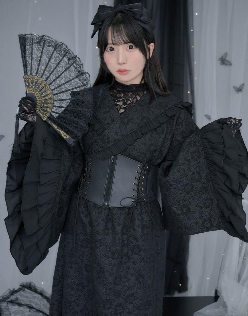 ililil【イルイルイル】たおやか地雷ちゃん着物セーラーsetup(浴衣)/全1色