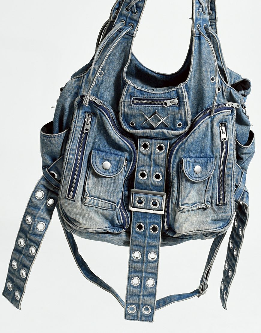 REFLEM【レフレム】加工デニム2WAYショルダーバッグ/全2色