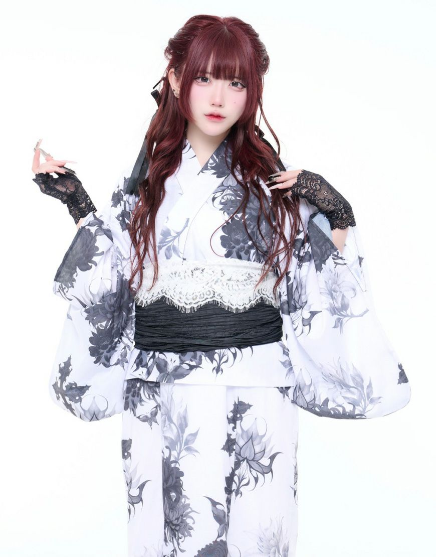 REFLEM【レフレム】2wayセパレート総柄浴衣5点SET(羽織・キャミ