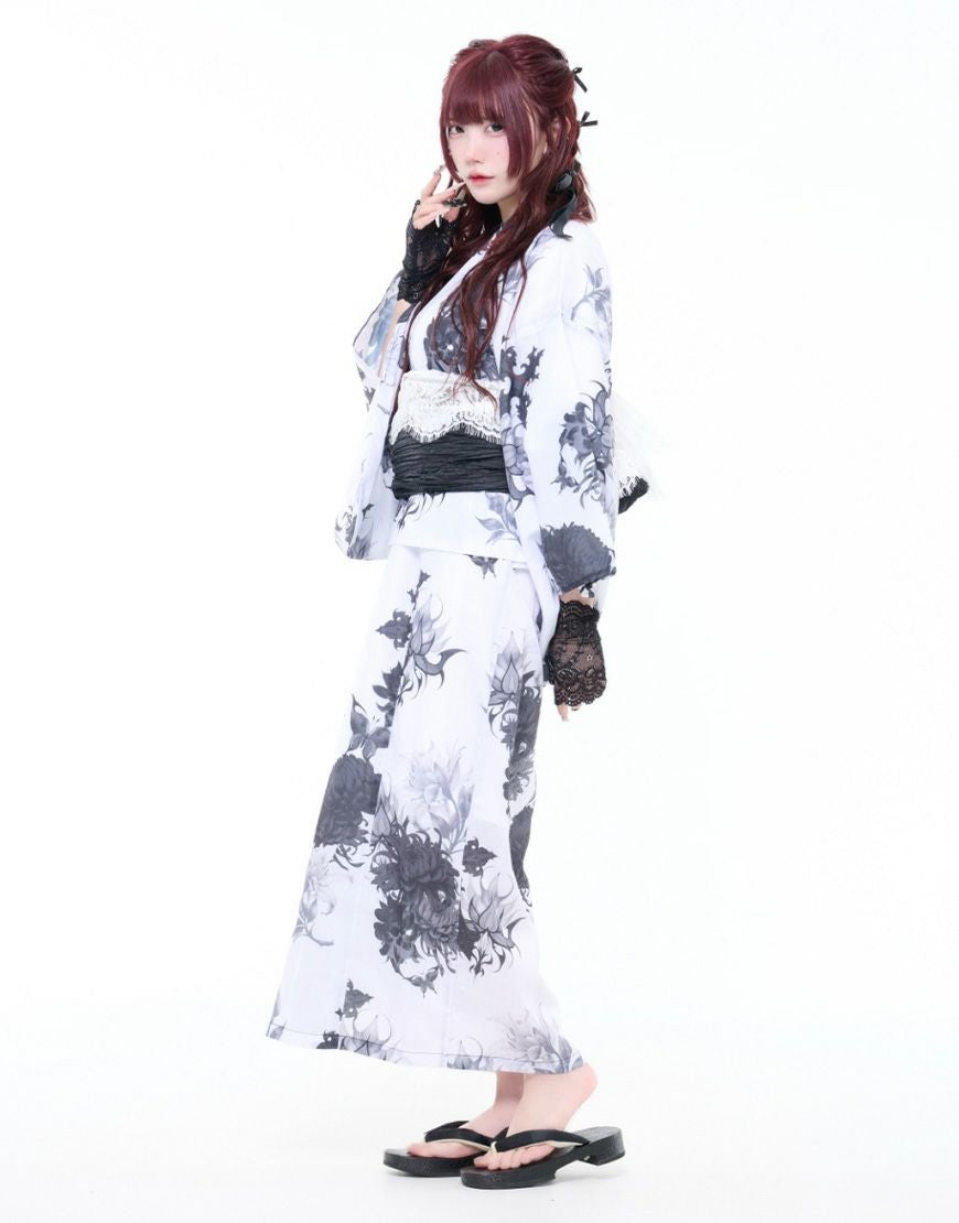 REFLEM【レフレム】2wayセパレート総柄浴衣5点SET(羽織・キャミ