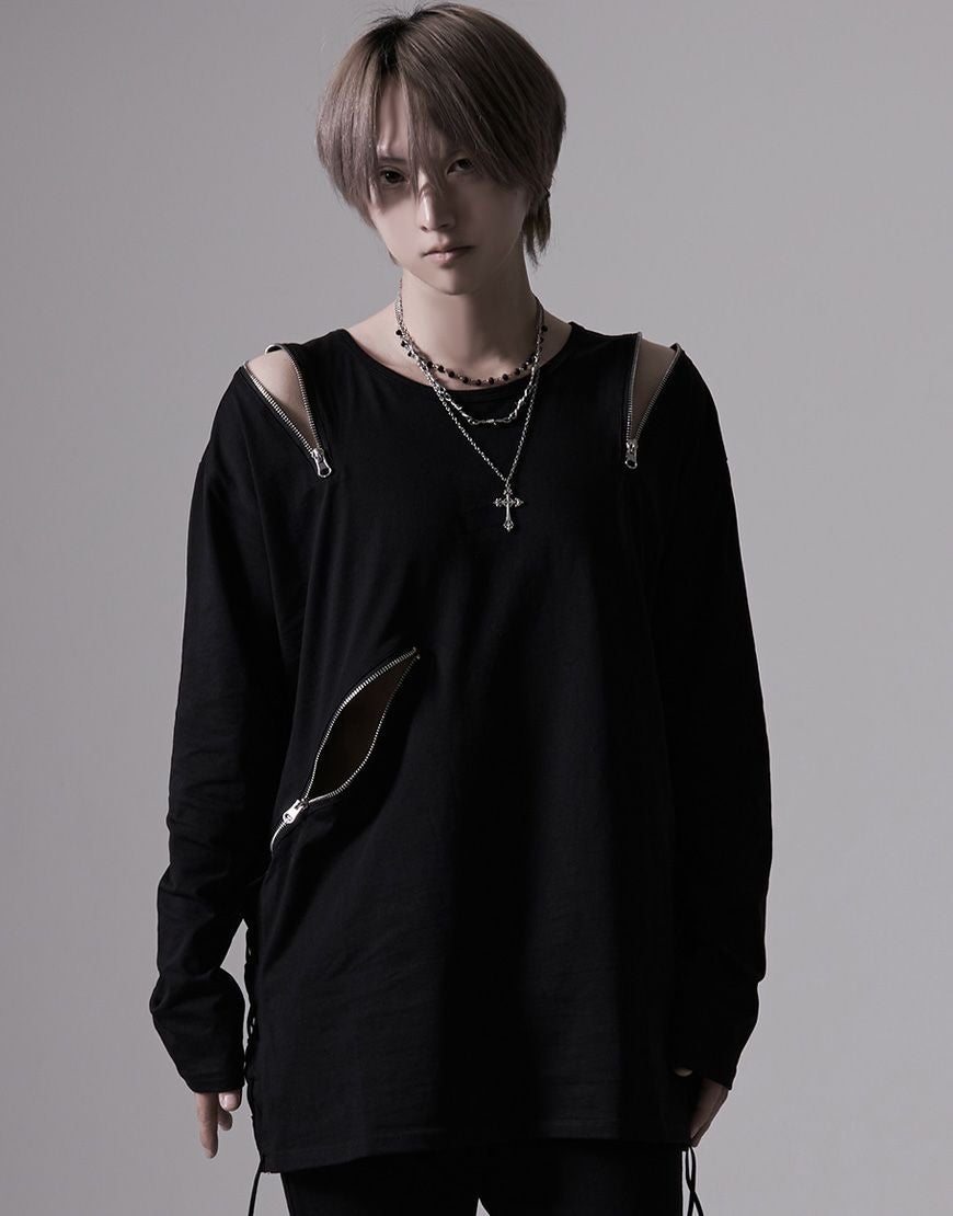 NOVESSEL【ノベセル】ZIPデザインモードロンT/全1色