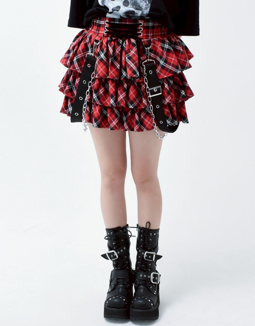 TRAVAS TOKYO【トラバストーキョー】サスペンダー付きケーキスカート/全2色