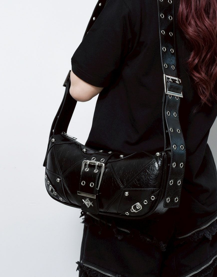 REFLEM【レフレム】ハーフムーンPUショルダーバッグ/全2色