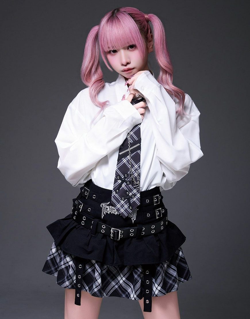 TRAVAS TOKYO【トラバストーキョー】ベルト付きティアードフリル