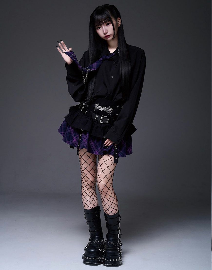 TRAVAS TOKYO【トラバストーキョー】ベルト付きティアードフリル