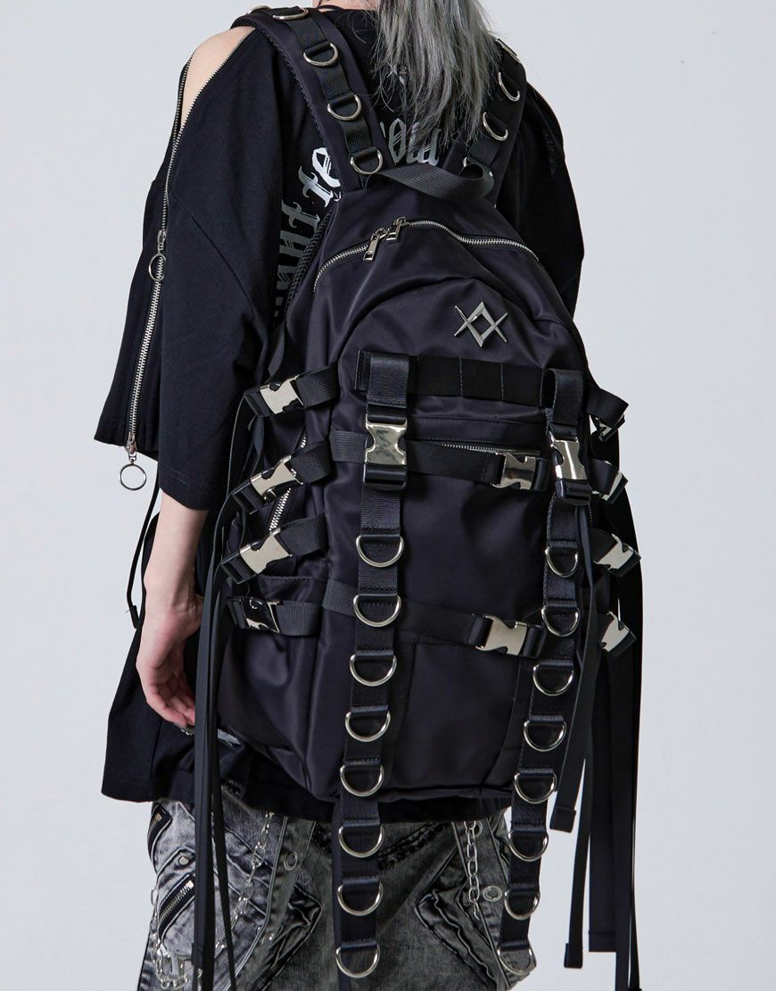 DimMoire【ディムモアール】Skull刻印スタッズリュック/Black