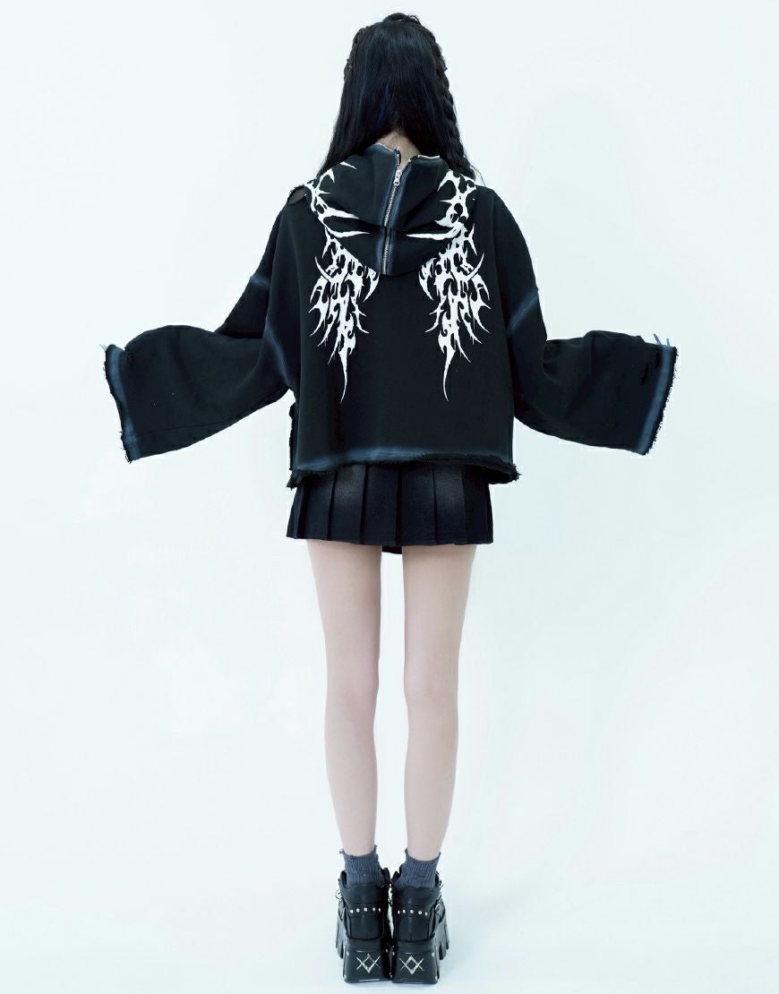 REFLEM【レフレム】2wayクロップドジップパーカー/全3色